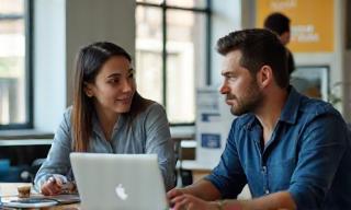 Financial advisor coaching an online entrepreneur